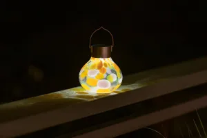 *NEW* Tea Lantern - 5" Glass Outdoor Solar Lantern - Mai Tai