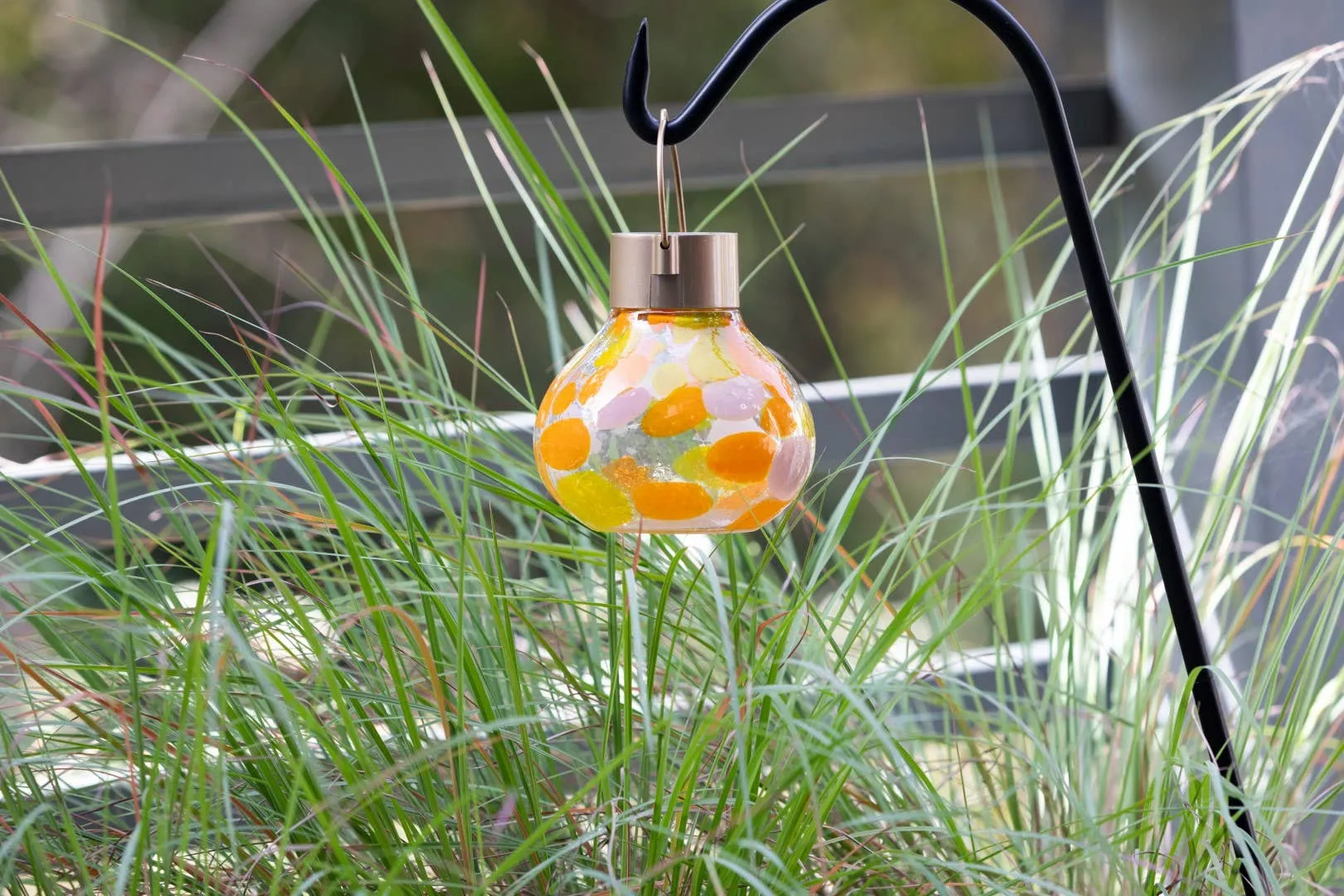 *NEW* Tea Lantern - 5" Glass Outdoor Solar Lantern - Mai Tai