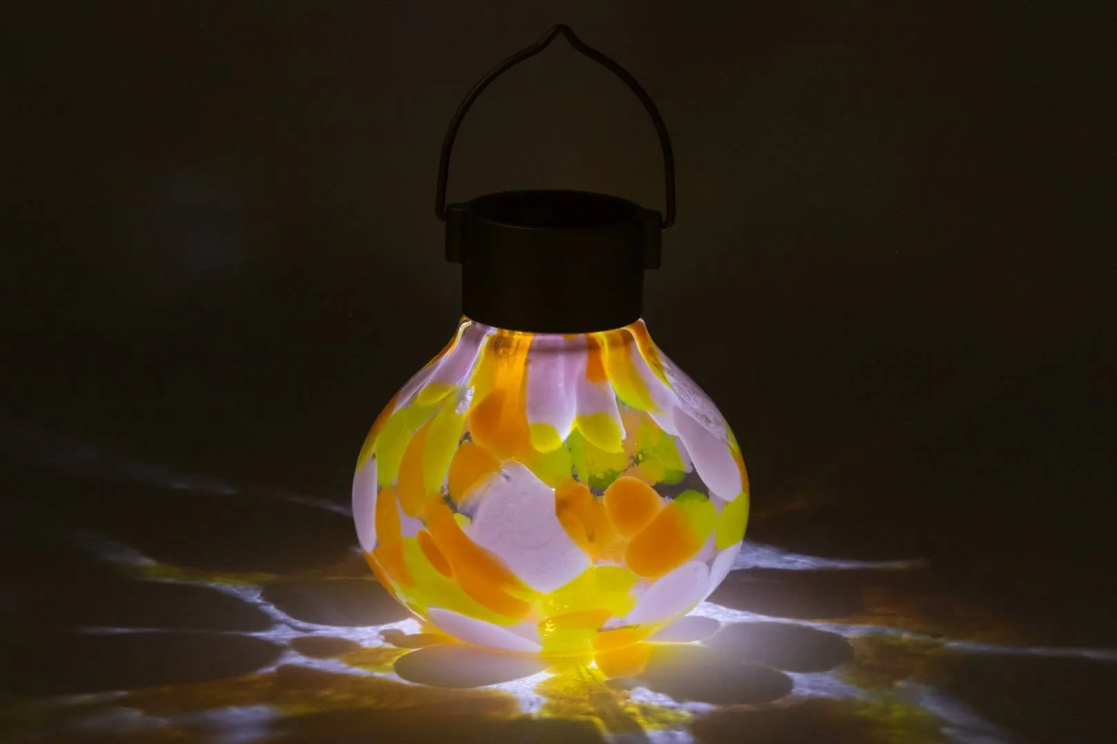 *NEW* Tea Lantern - 5" Glass Outdoor Solar Lantern - Mai Tai