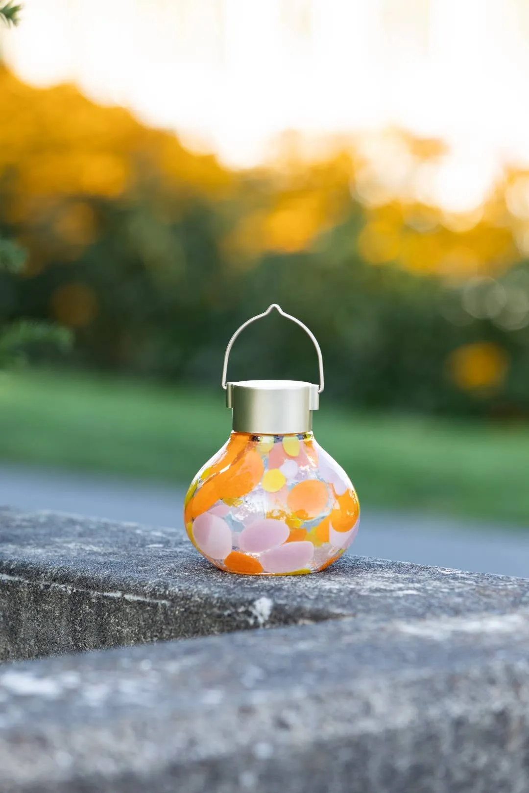 *NEW* Tea Lantern - 5" Glass Outdoor Solar Lantern - Mai Tai