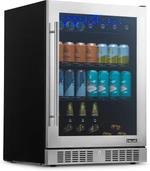 Newair Beverage Refrigerator Cooler with 224 Can Capacity - Built-in Mini Bar Beer Fridge for Bedroom, Dorm, Office - Small Refrigerator Cools to 37F Perfect For Beer, Soda, And Drinks