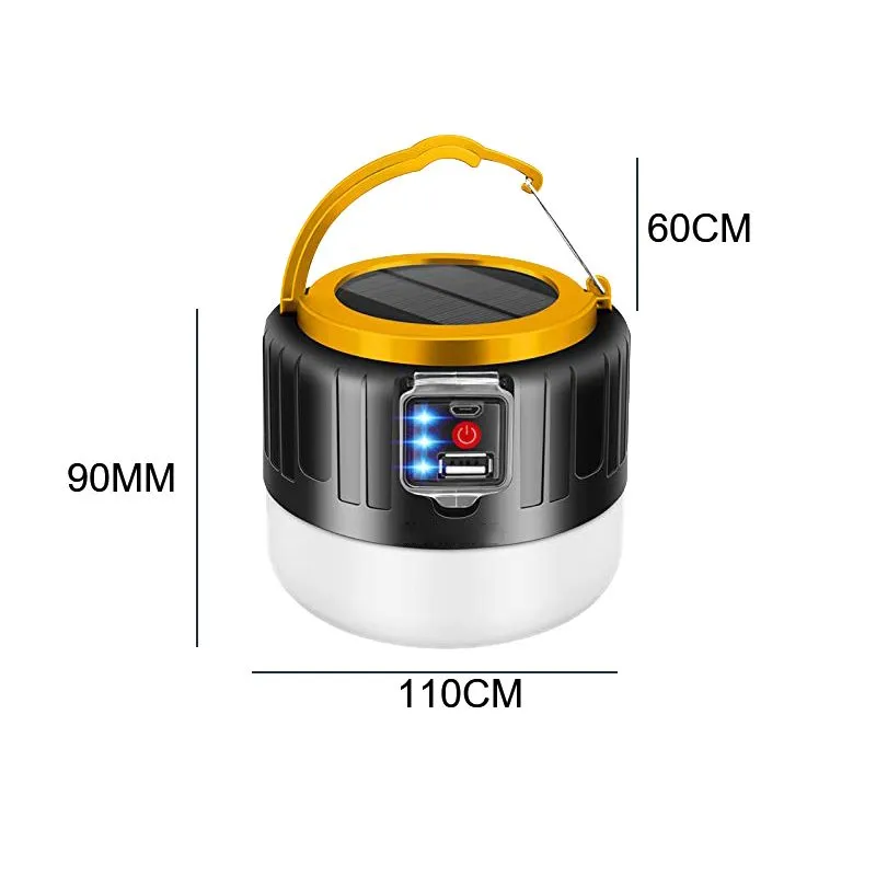 Night Quick dispatch Hiking Lantern Rechargeable Light Bulb Bulb Robust Lamp Camping BBQ Tool Emergency LED USB Tent Flashlight Portable Outdoor Solar