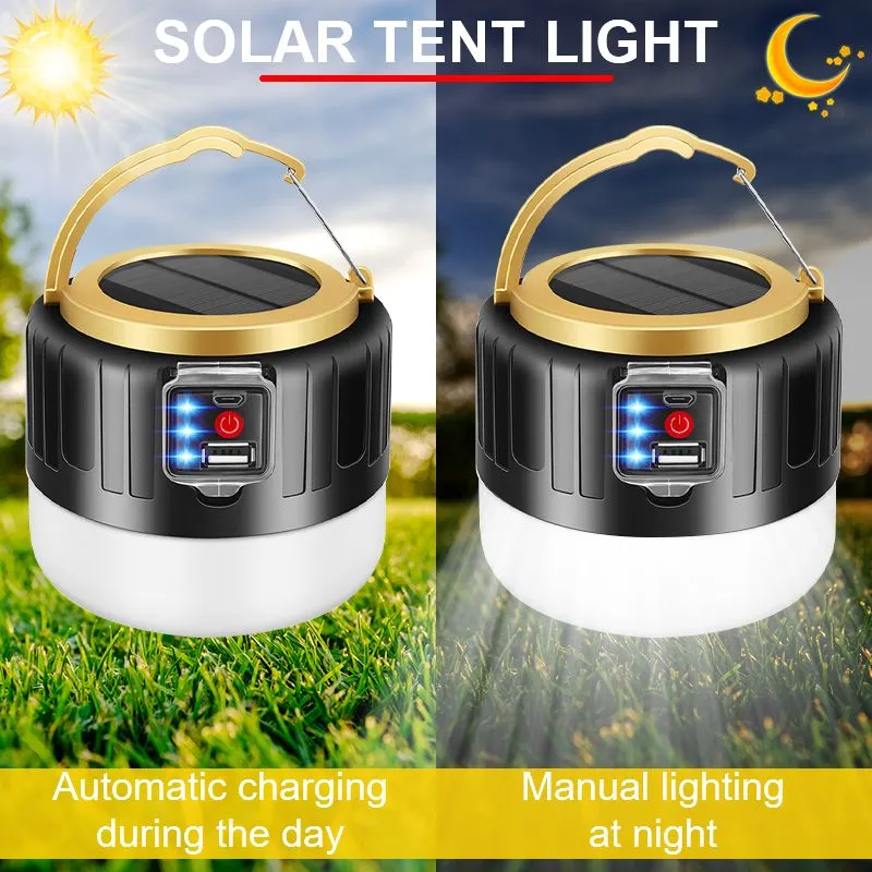 Night Quick dispatch Hiking Lantern Rechargeable Light Bulb Bulb Robust Lamp Camping BBQ Tool Emergency LED USB Tent Flashlight Portable Outdoor Solar