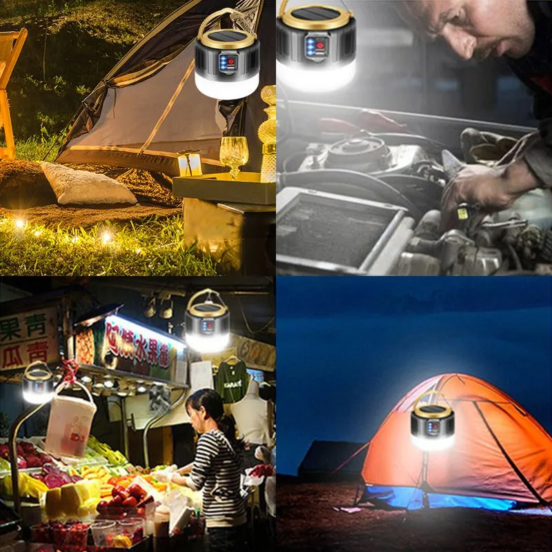 Night Quick dispatch Hiking Lantern Rechargeable Light Bulb Bulb Robust Lamp Camping BBQ Tool Emergency LED USB Tent Flashlight Portable Outdoor Solar
