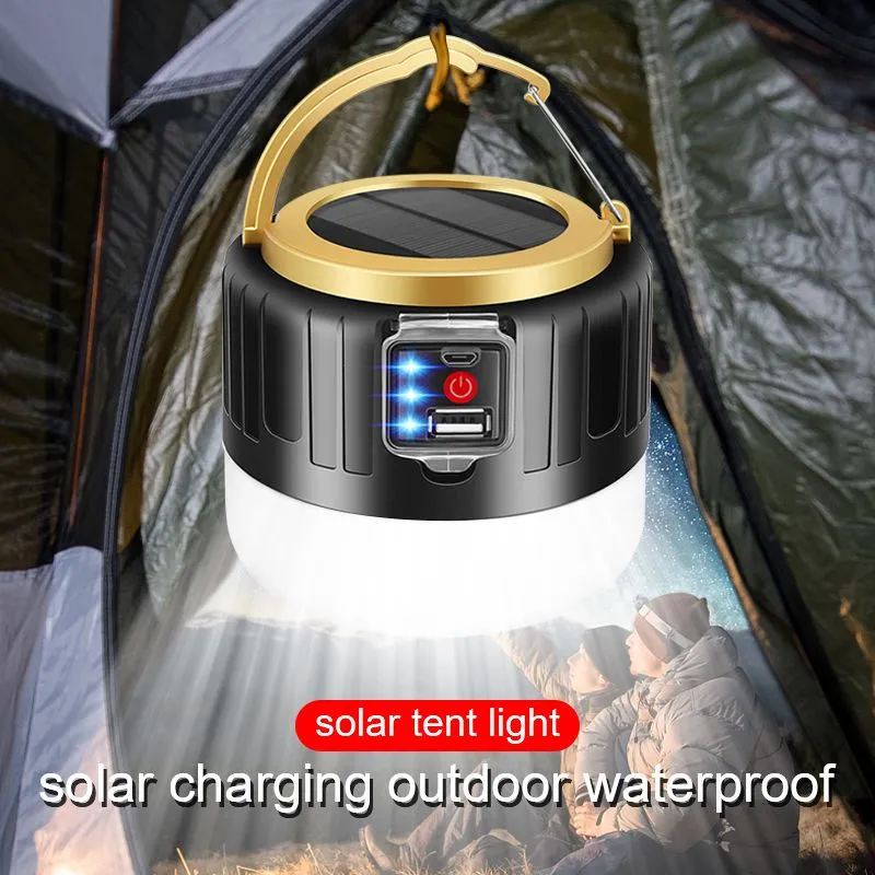 Night Quick dispatch Hiking Lantern Rechargeable Light Bulb Bulb Robust Lamp Camping BBQ Tool Emergency LED USB Tent Flashlight Portable Outdoor Solar