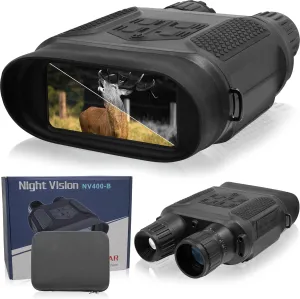 Night Vision Binocular/Digital Infrared Night Vision Scope - Infrared 2x31 Waterproof Hunting IR Telescope with 2.0 inch TFT LCD in-View, 640x480p HD Photo Camera Video Display