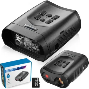 Night Vision Binoculars for Adults, 5X Optical & 3X Digital Zoom, 984ft/300M Viewing Range Night Vision Goggles with 3" LCD Screen Take HD 4K Photos/1080p Videos for Hunting Camping Security