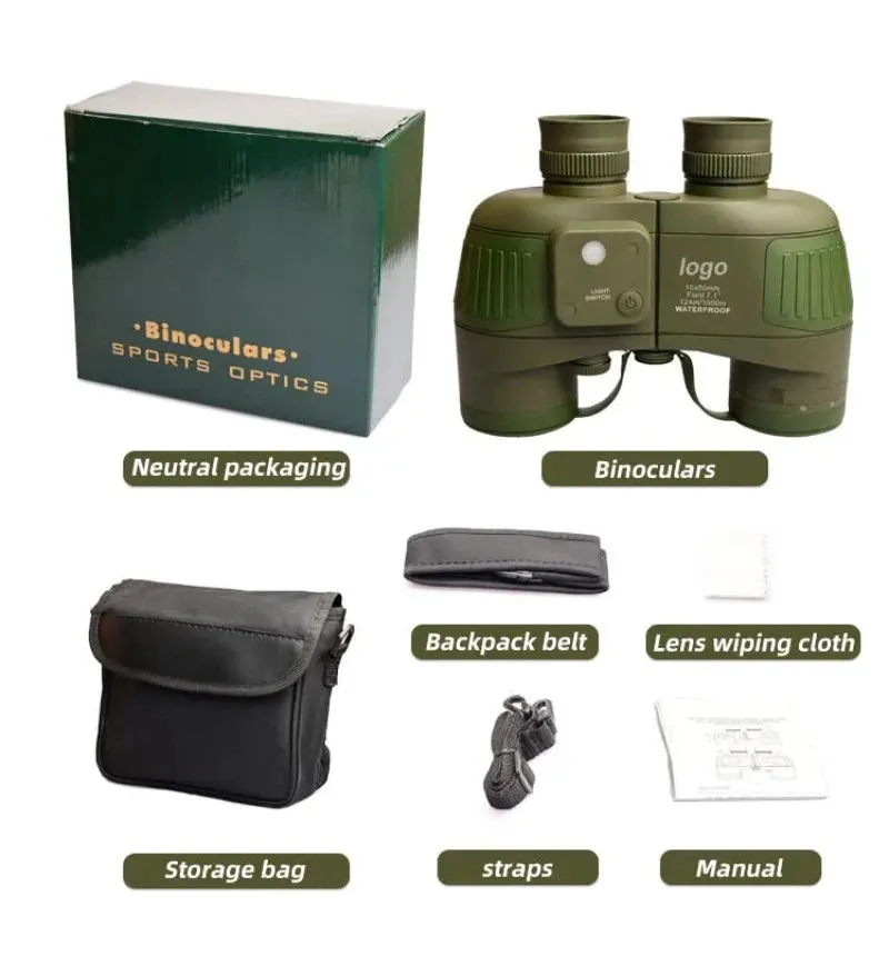 Night Vision Binoculars | German Magnifier & Compass
