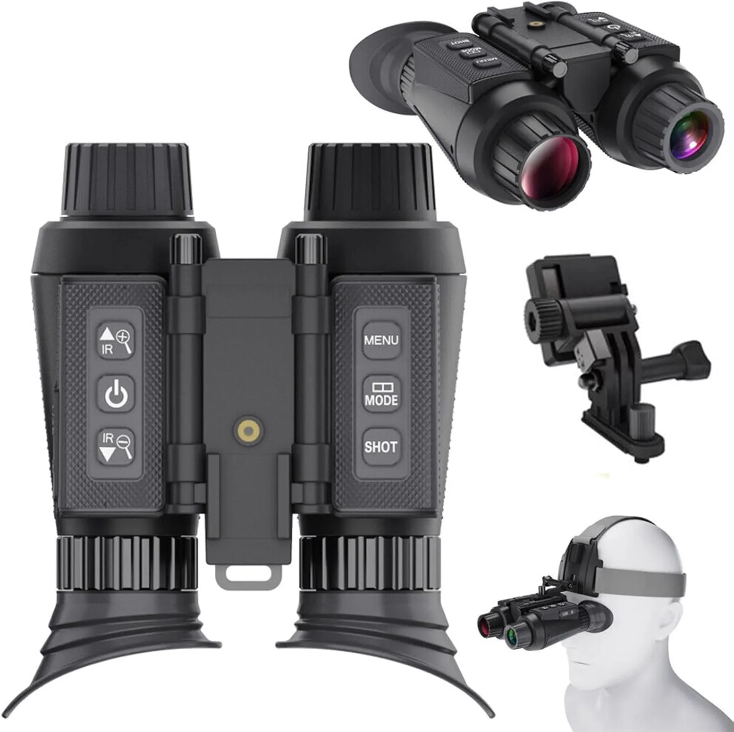 Night Vision Binoculars - NV8300 3D 4K Night Vision Goggles Helmet-Mounted with 32GB Memory Card, Waterproof Dustproof Night Vision Device for Adults