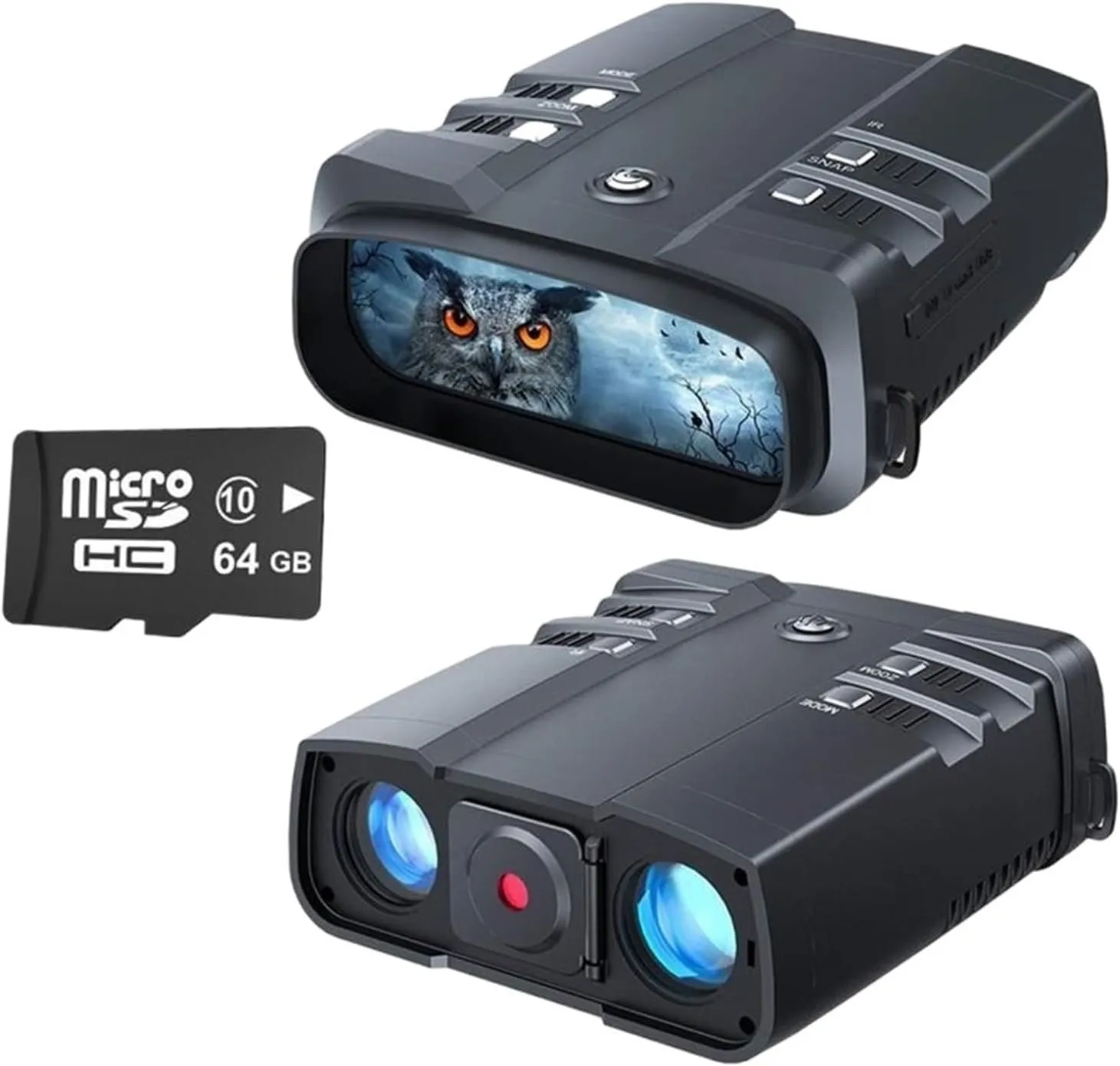 Night Vision Binoculars Telescope Infrared Camera 1920pX1080p 700m Range 4 Inch Display for Observation Hunting 64GB Card