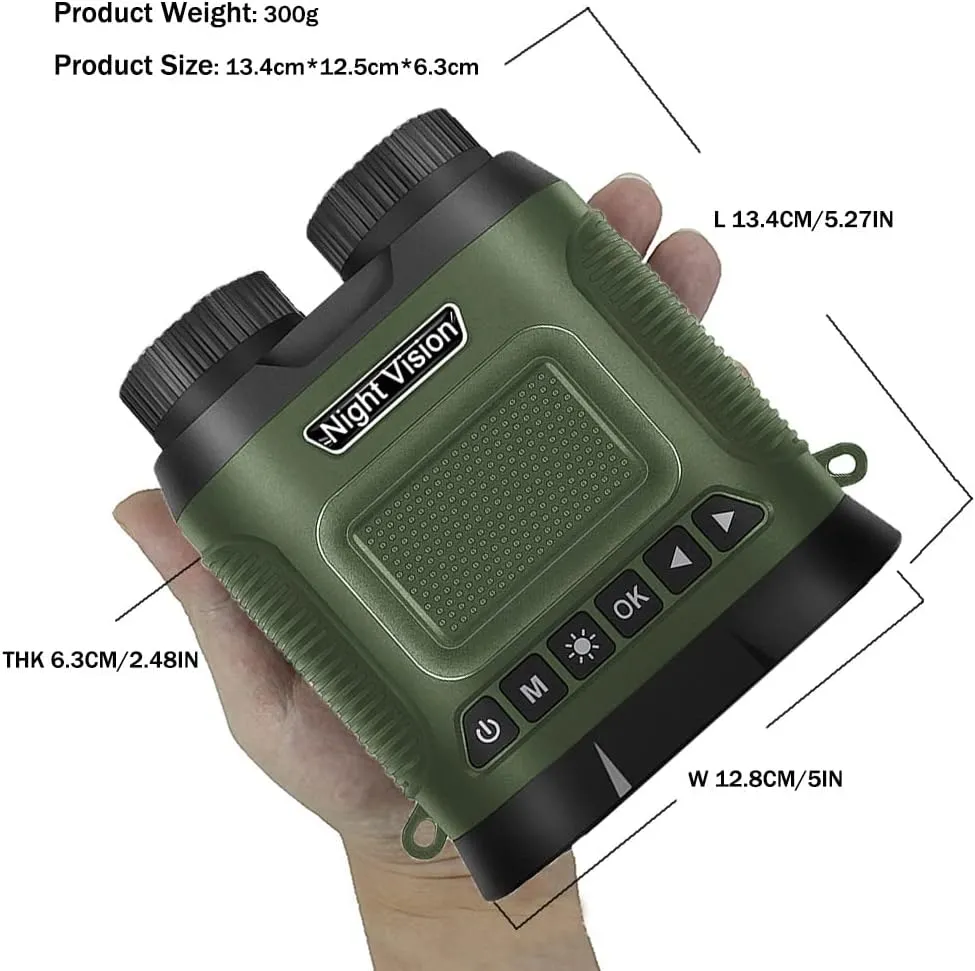Night Vision Goggles - 4K Waterproof Night Vision Binoculars with 3'' Screen & Rechargeable Lithium Battery, Digital NV Binocular Support for 128GB Memory Card