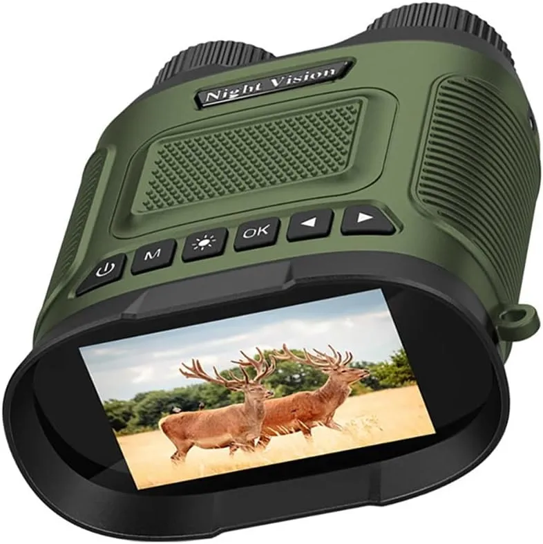 Night Vision Goggles - 4K Waterproof Night Vision Binoculars with 3'' Screen & Rechargeable Lithium Battery, Digital NV Binocular Support for 128GB Memory Card