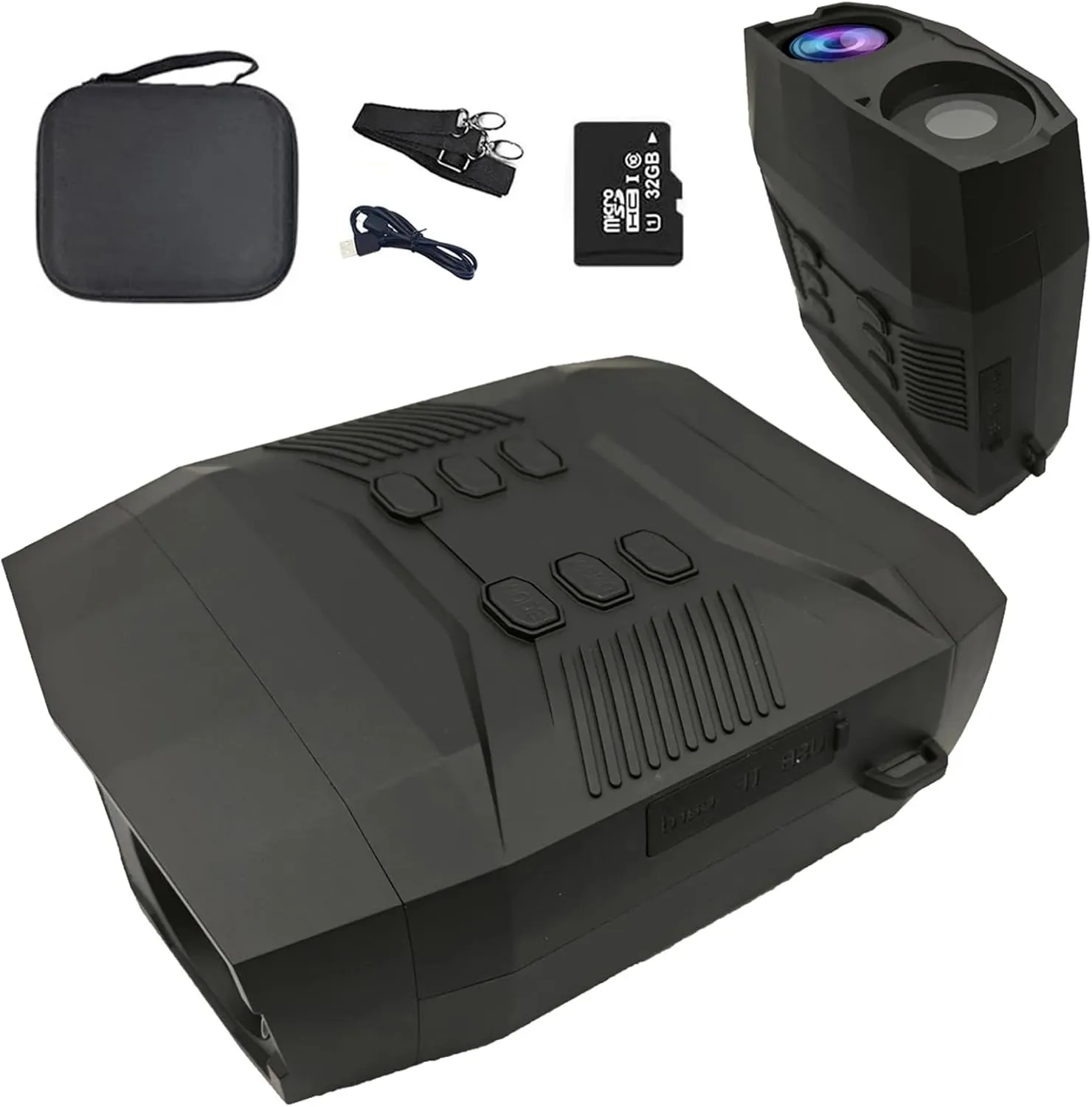 Night Vision Goggles for Adults - 4K UHD 60MP Night Vision Binoculars, 3'' Large Screen Infrared Goggles with 32GB Memory Card & Rechargeable Lithium Battery, 8X Digital Zoom