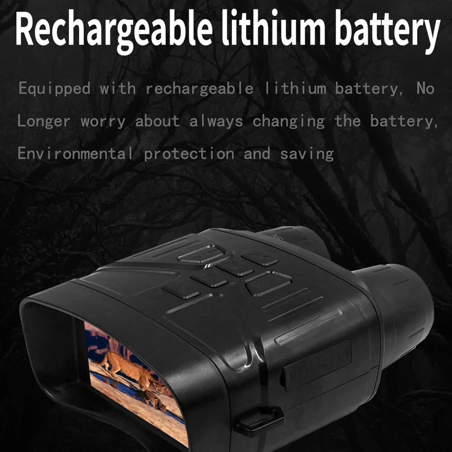 Night Vision Goggles, Infrared 4K Night Vision Binoculars for Adults, 3'' HD Screen Dual Night Vision Scope with 5X Digital Zoom and 4000mAh Rechargeable, Watching Travel Hunting Accessories