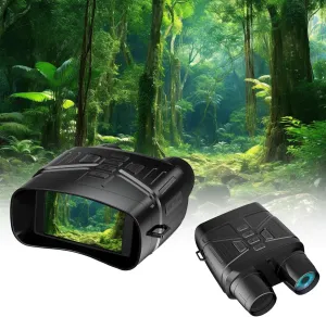 Night Vision Goggles, Infrared 4K Night Vision Binoculars for Adults, 3'' HD Screen Dual Night Vision Scope with 5X Digital Zoom and 4000mAh Rechargeable, Watching Travel Hunting Accessories
