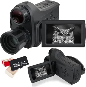 Night Vision Monocular, DV Night Vision Device for Night Hunting Vision Distance 1640 ft/500M 8X Digital Zoom HD Infrared Night Vision Goggles for Adults FHD Handheld Night Camera