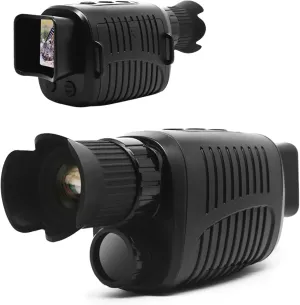 Night Vision Monocular with Card Reader 64GB Memory Card IP54 Waterproof 7 Levels Infrared Adjustable Night Vision Device