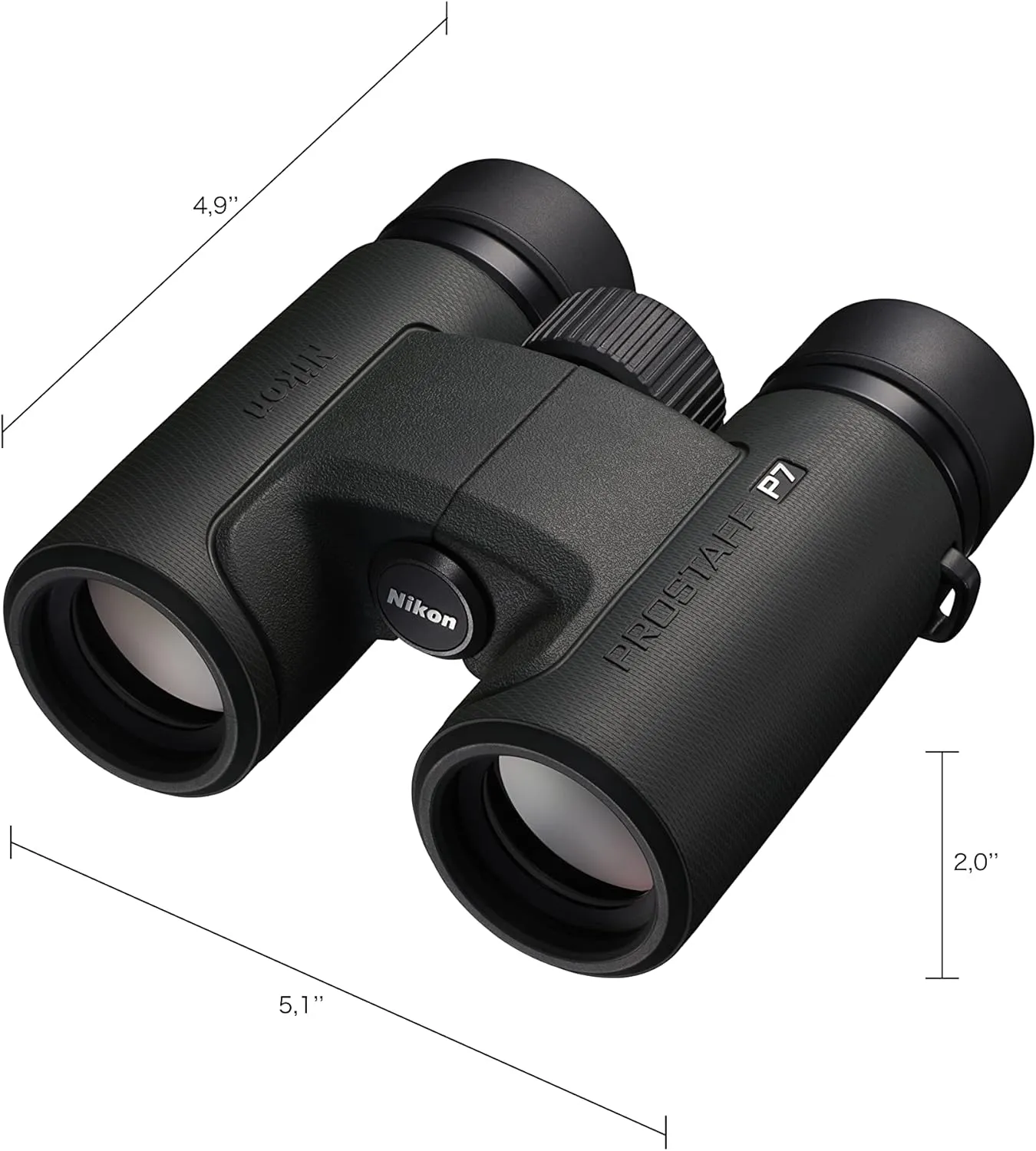 Nikon PROSTAFF P7 10x30 Binocular | Waterproof, fogproof, Rubber-Armored Compact Binocular, Oil & Water Repellent Coating & Locking Diopter | Official Nikon USA Model