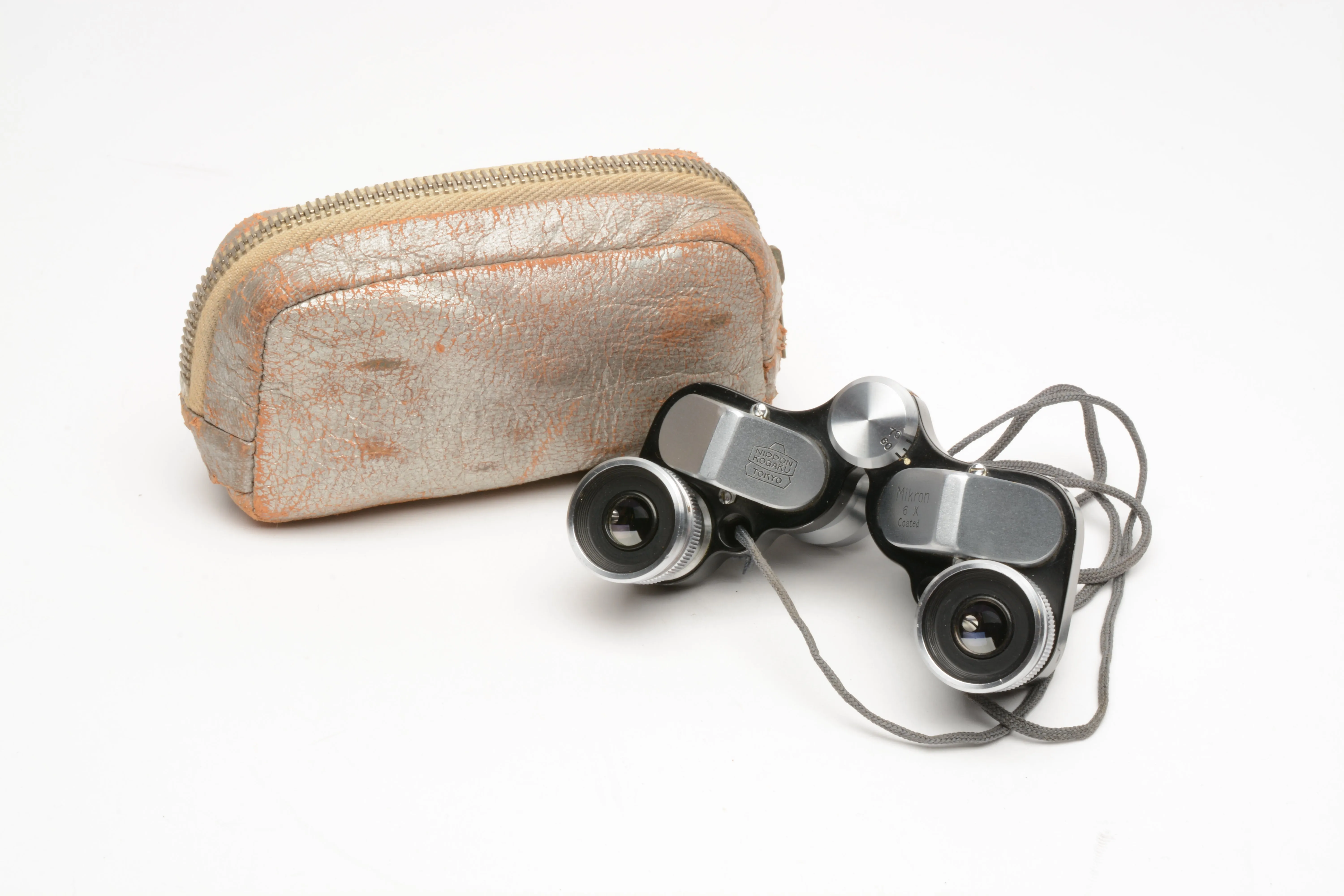 Nippon Kogaku Mikron 6X Prismatic Opera glasses Binoculars in case, Clean