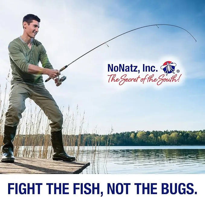 No Natz Botanical Bug Repellent, Effective for Gnat, Mosquito, and Biting Flies, Hand-Crafted and DEET-Free, Non-Greasy Formula, 8 Ounce and 2 Ounce Spray Bottle, 2-Pack