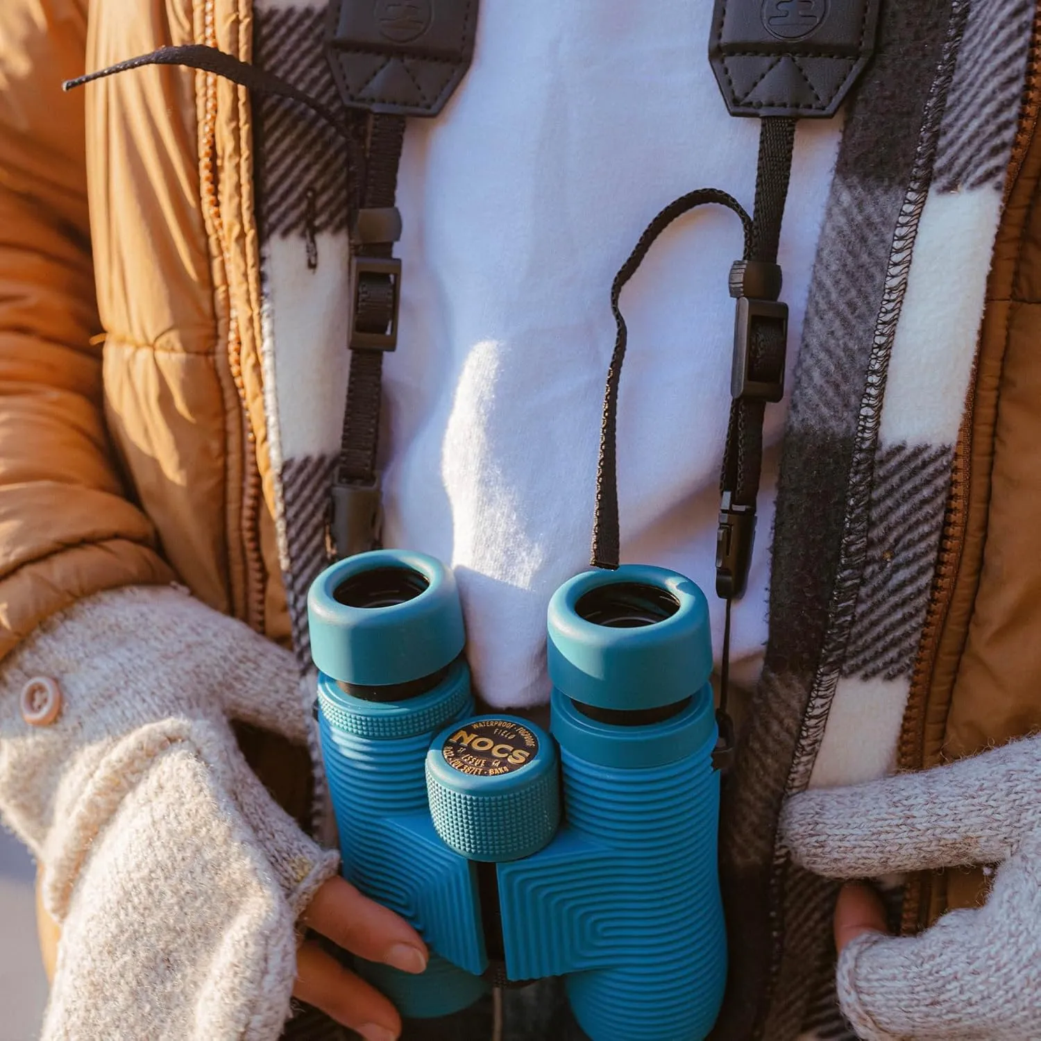 Nocs Provisions Field Issue Compact 10x32 Waterproof Binoculars, Shockproof, Fogproof, 10X Magnification, Bak4 Prism, Multi-Coated Lenses for Adults & Kids, Bird Watching, Hunting & Wildlife Viewing