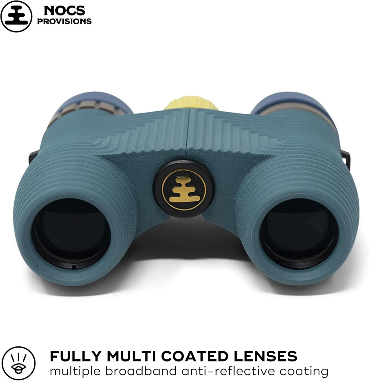 Nocs Provisions Standard Issue 10x25 Waterproof Binoculars, 10X Magnification, Bak4 Prism, Wide View Multi-Coated Lenses for Bird Watching, Hiking & Backpacking - Pacific Blue II
