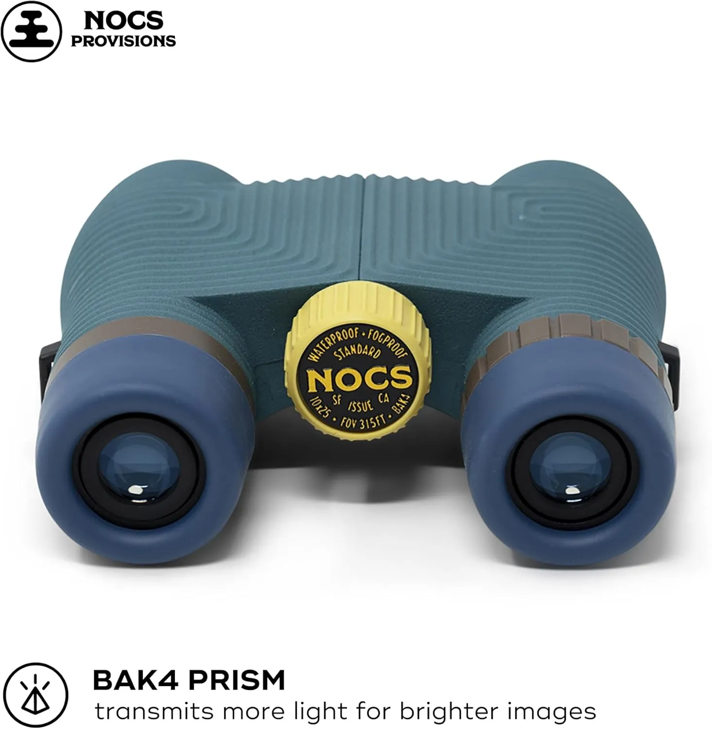 Nocs Provisions Standard Issue 10x25 Waterproof Binoculars, 10X Magnification, Bak4 Prism, Wide View Multi-Coated Lenses for Bird Watching, Hiking & Backpacking - Pacific Blue II