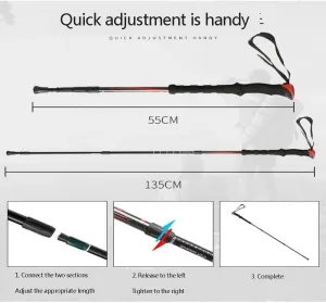 Nordic Walking Trekking Poles with Antishock & Quick Lock System, Telescopic Ultralight for Hiking, Camping, Mountaineering, Backpacking & Walking