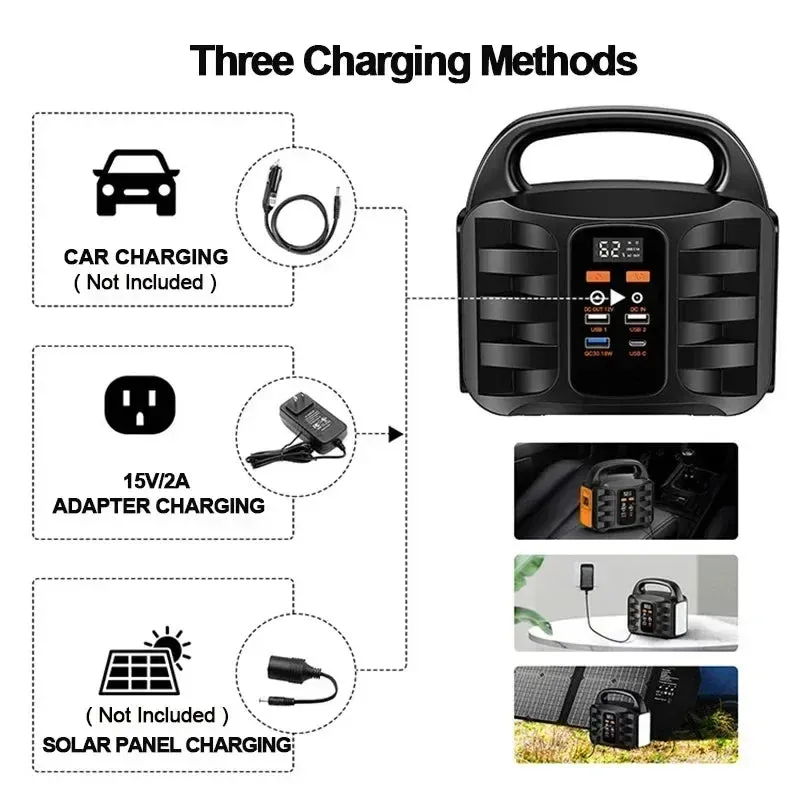 Noya raye 42000mAh 3.7V Battery DC Outdoor Emergency Power Supply 220V AC 150W Portable Power Station Solar Generator