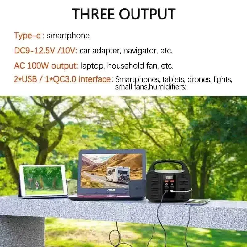 Noya raye 42000mAh 3.7V Battery DC Outdoor Emergency Power Supply 220V AC 150W Portable Power Station Solar Generator