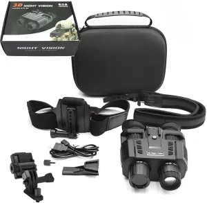 NV8160 Head-Mounted Night Vision Goggles - 4K HD Night Vision Binoculars with 8X Digital Zoom, Infrared 850nm 400M Night Vision Range for Tactical Use