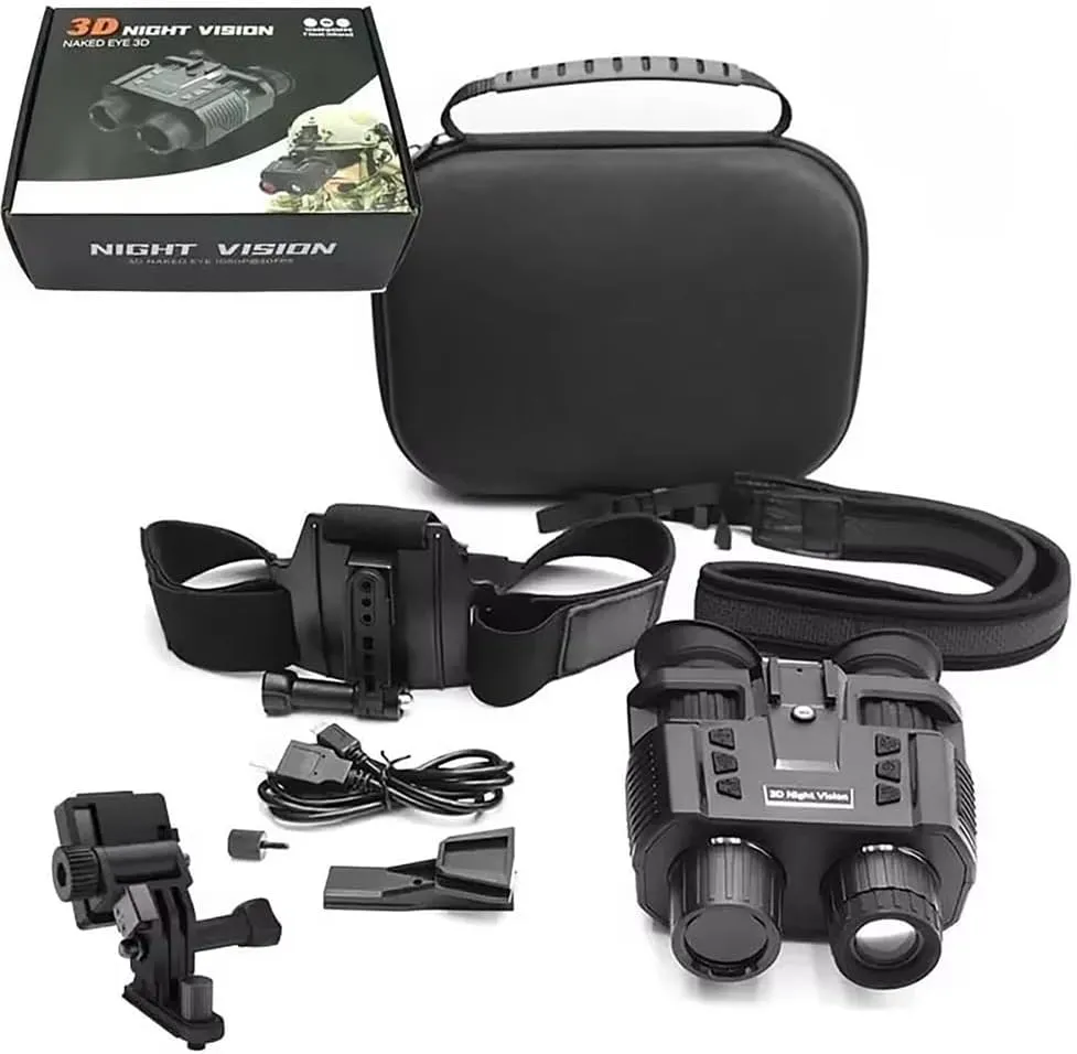NV8160 Head-Mounted Night Vision Goggles - 4K HD Night Vision Binoculars with 8X Digital Zoom, Infrared 850nm 400M Night Vision Range for Tactical Use