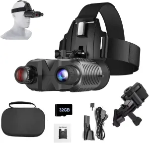NV8160 Night Vision Binoculars - Head-Mounted 8X Digital Zoom with 400M Infrared Vision, Built-in 3000mAh Battery, Waterproof & Durable