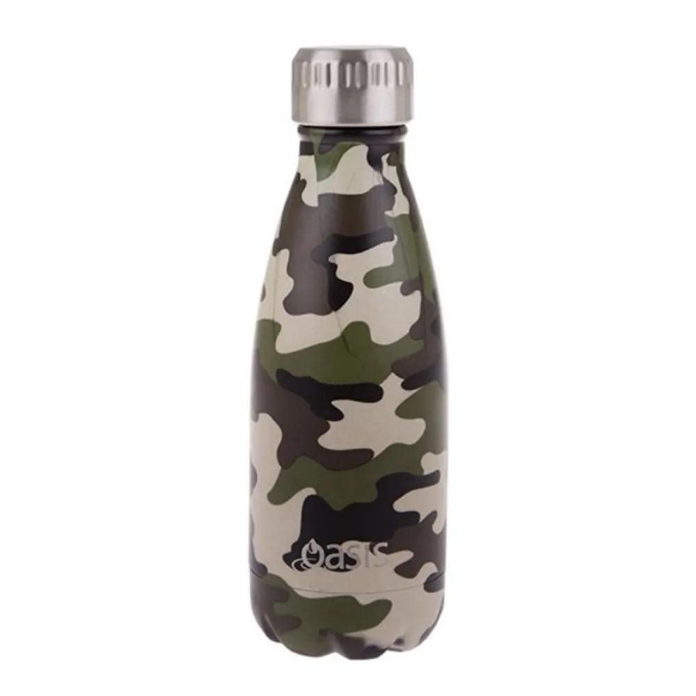 Oasis | Insulated Drink Bottle 350ml | Camo Green
