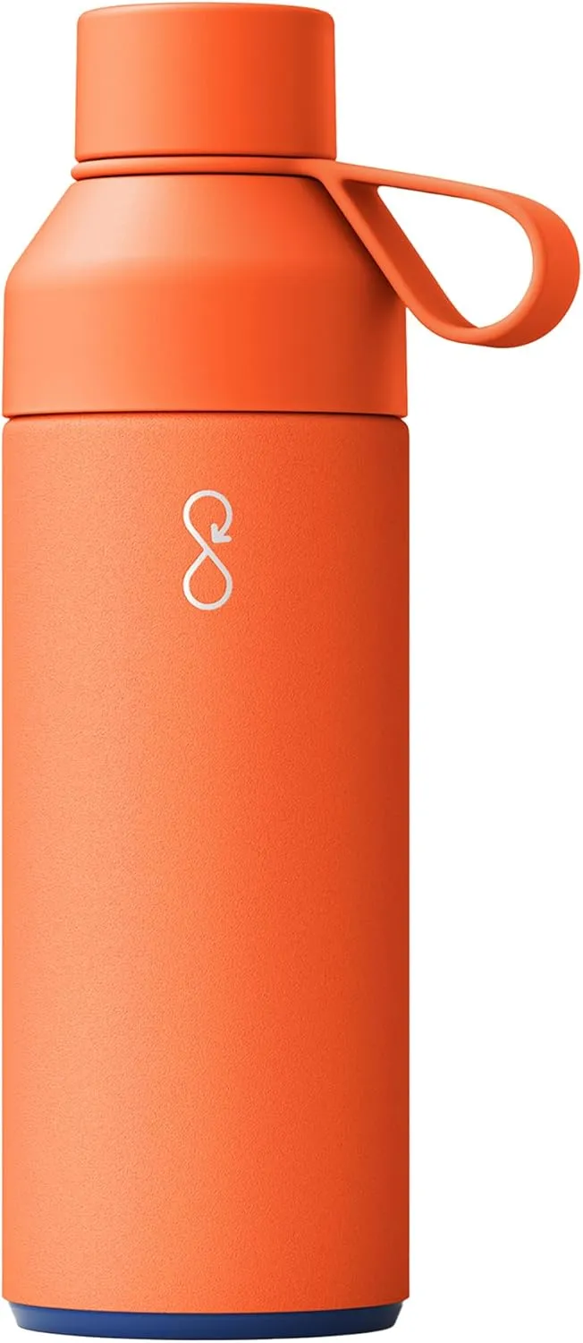 Ocean Bottle - Recycled Stainless Steel Drinks Reusable Water Bottle - Eco-Friendly & Reusable - Sun Orange - 34 oz