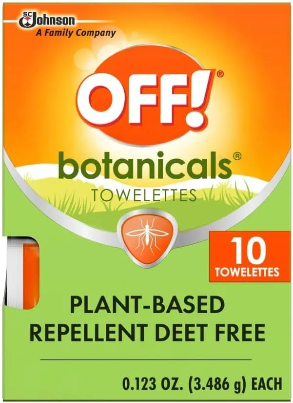 OFF! Botanicals Plant-Based Towelettes 10 Count (Pack of 3)