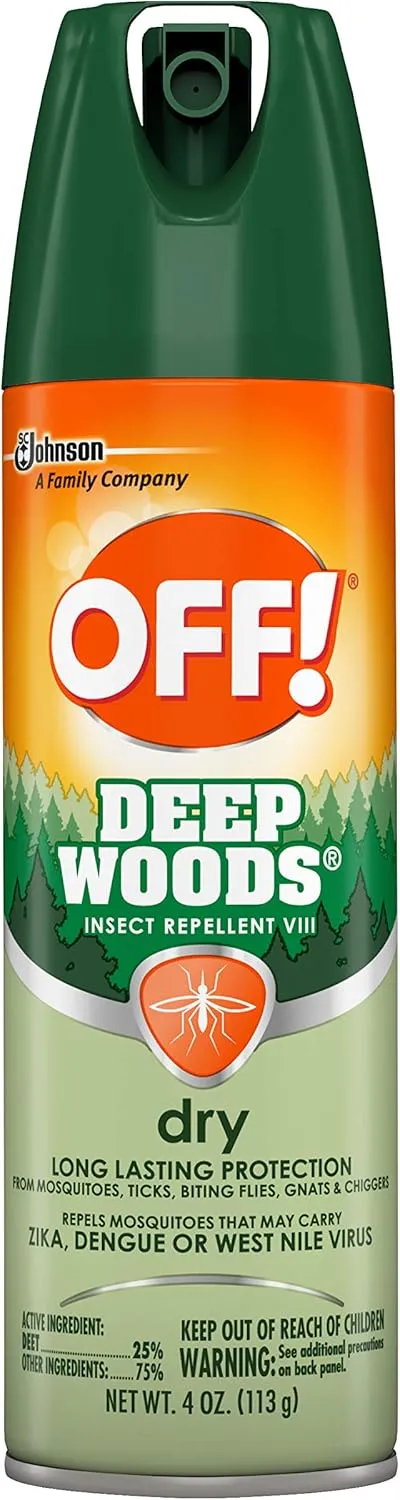 Off Deep Woods Dry Aerosol 4 Oz, pack of 2