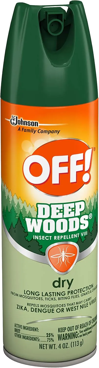 Off Deep Woods Dry Aerosol 4 Oz, pack of 2