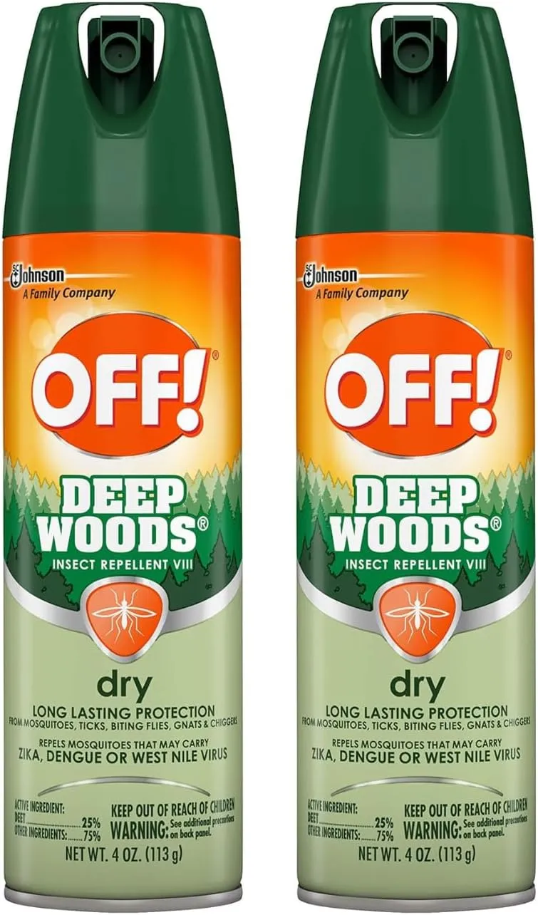 Off Deep Woods Dry Aerosol 4 Oz, pack of 2