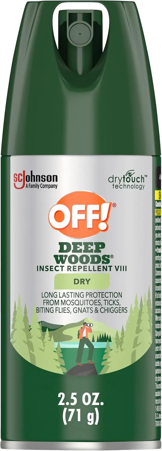 OFF! Deep Woods Insect Repellent Aerosol, Dry, Non-Greasy Formula, Bug Spray with Long Lasting Protection from Mosquitoes, 2.5 oz (Pack of 12)
