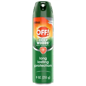 OFF! Deep Woods Insect Repellent V, up to 8 Hours of DEET Defense from Mosquitoes, 9 oz
