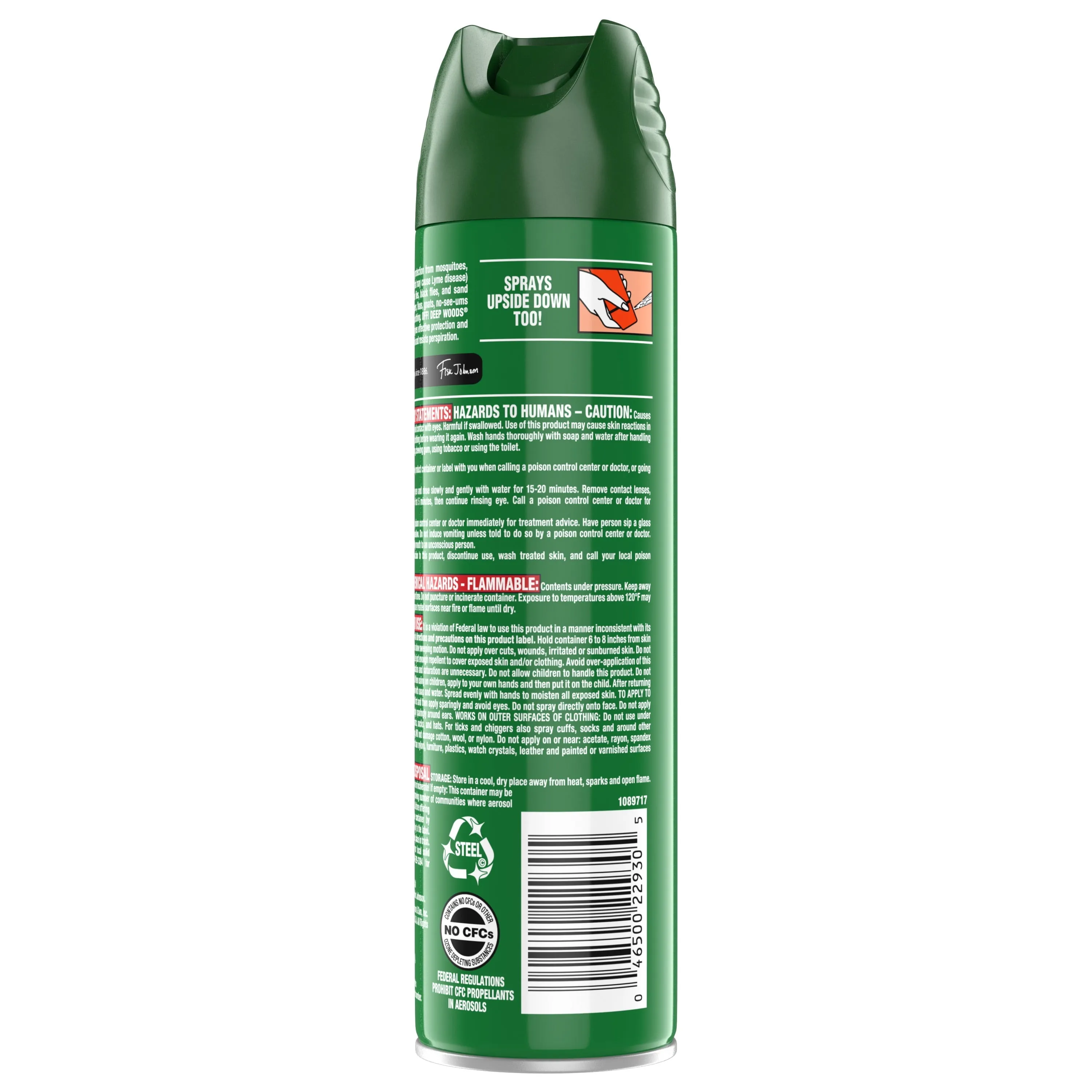 OFF! Deep Woods Insect Repellent V, up to 8 Hours of DEET Defense from Mosquitoes, 9 oz