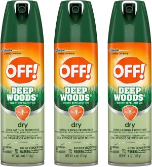 OFF! Deep Woods Insect Spray VIII Dry 4 Ounce (Pack of 3)