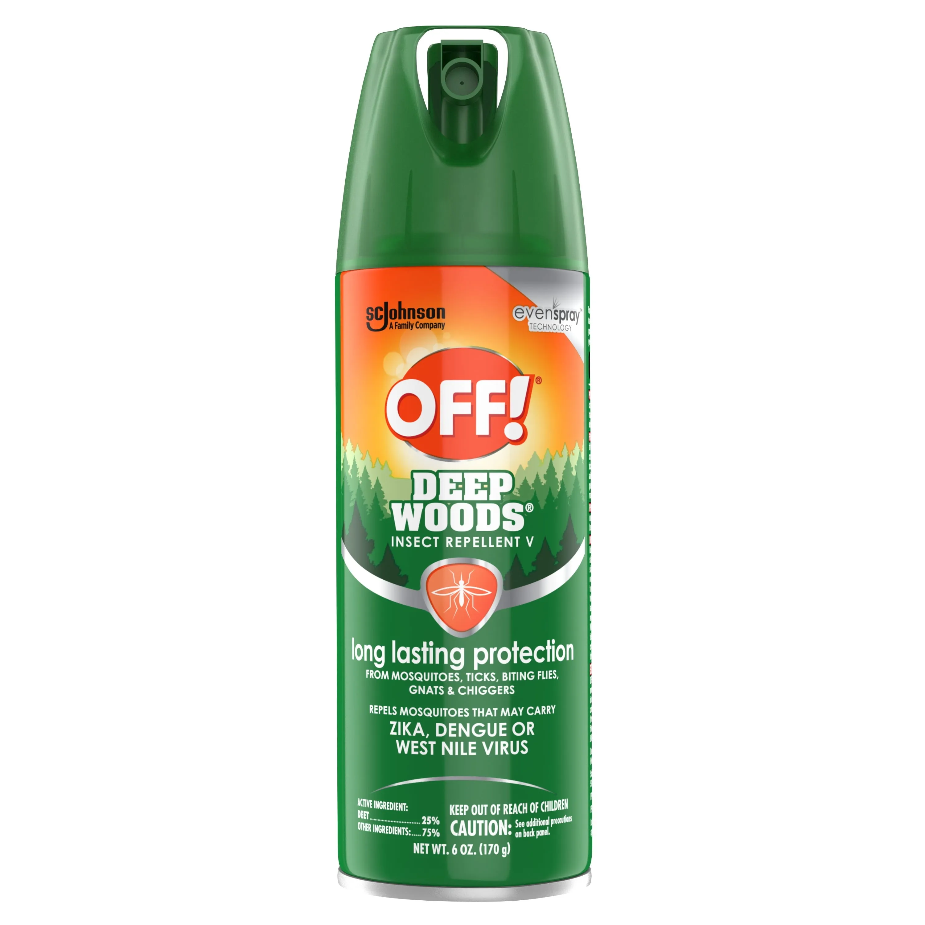 OFF! Deep Woods Mosquito Repellent V, Up to 8 Hours of Outdoor Insect Protection, 6 oz
