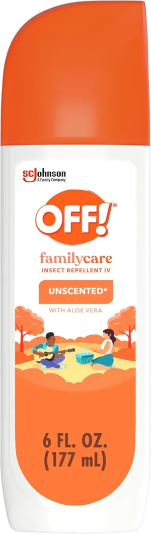 OFF! FamilyCare Insect & Mosquito Repellent Spritz, Unscented Bug spray with Aloe-Vera, 7% Deet, 6 oz (Pack of 12)