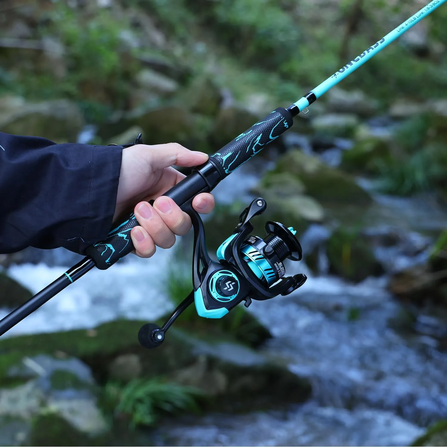 One Bass Spinning Rod & Casting Rod, High Performance IM6 Graphite Fishing Pole for Bass Fishing,2- Piece Desgin for Travel