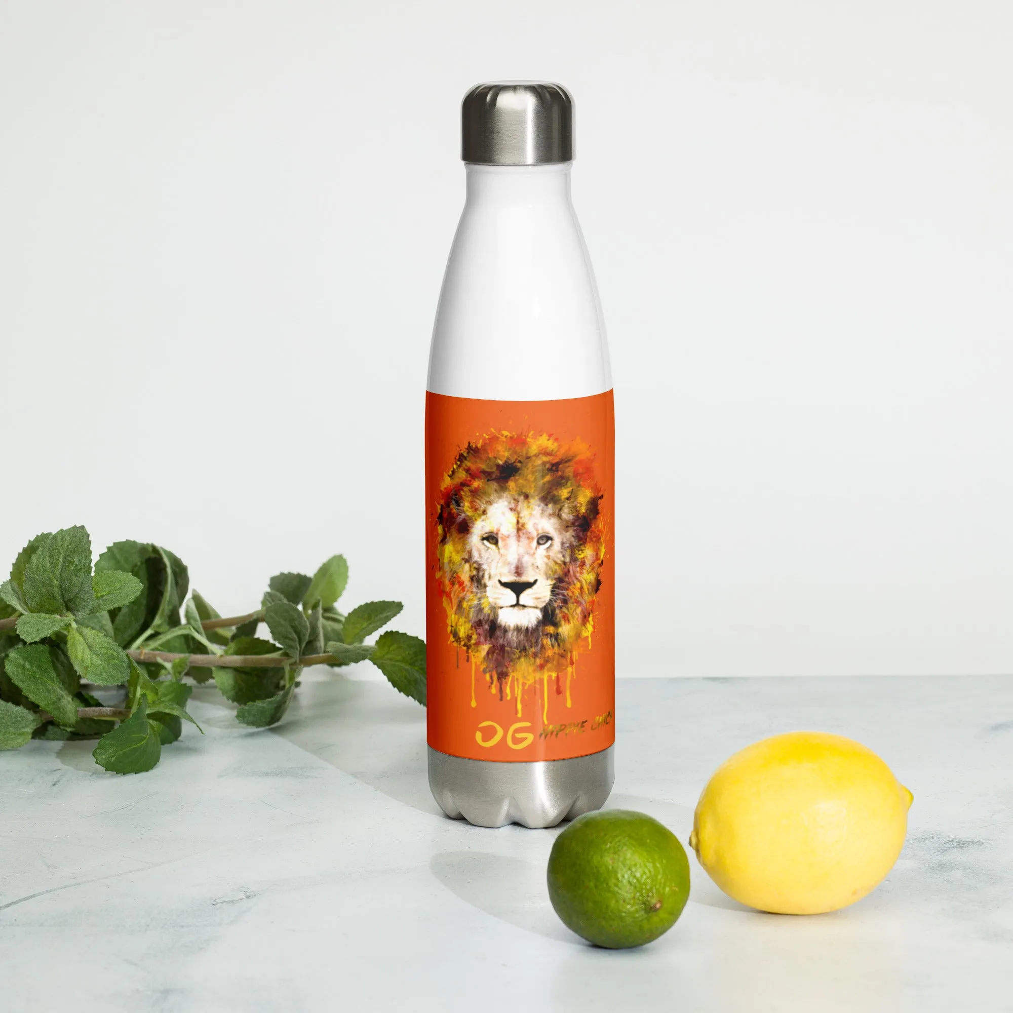 Orange Stainless Steel Water Bottle