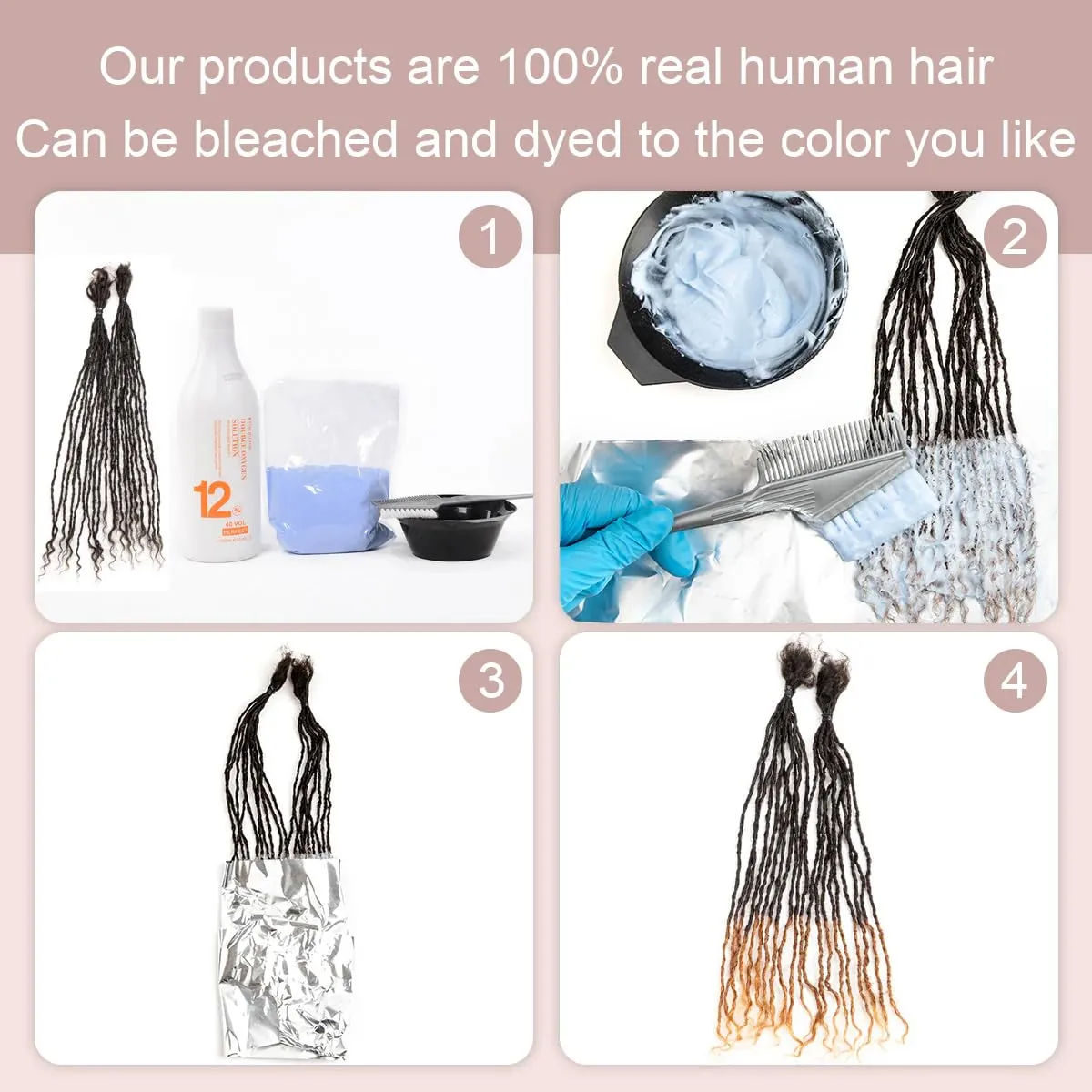Originea 8-18 Inch 0.1 and 0.2 0.4 Thickness Curly Tips Interlocked sister Locs 100% Real Human Hair Micro loc Extensions Permanent Dreadlock Extensions (Bug# 0.1cm, 8 Inch 70 Strands)