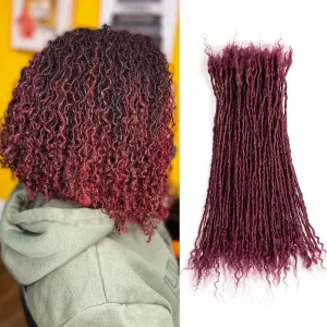 Originea 8-18 Inch 0.1 and 0.2 0.4 Thickness Curly Tips Interlocked sister Locs 100% Real Human Hair Micro loc Extensions Permanent Dreadlock Extensions (Bug# 0.1cm, 8 Inch 70 Strands)