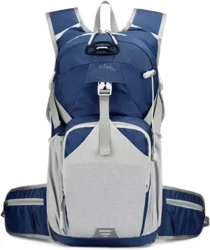 Outdoor Camping Breathable Backpack Large Capacity Outdoor Climbing Bag Trekking Sport Bags Backpack(Navy blue)